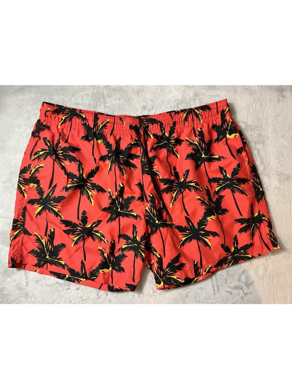 Rodd & Gunn 3XL Swim Short Trunk Thompsons Cove Crimson Red Hawaiian 7" Big NEW